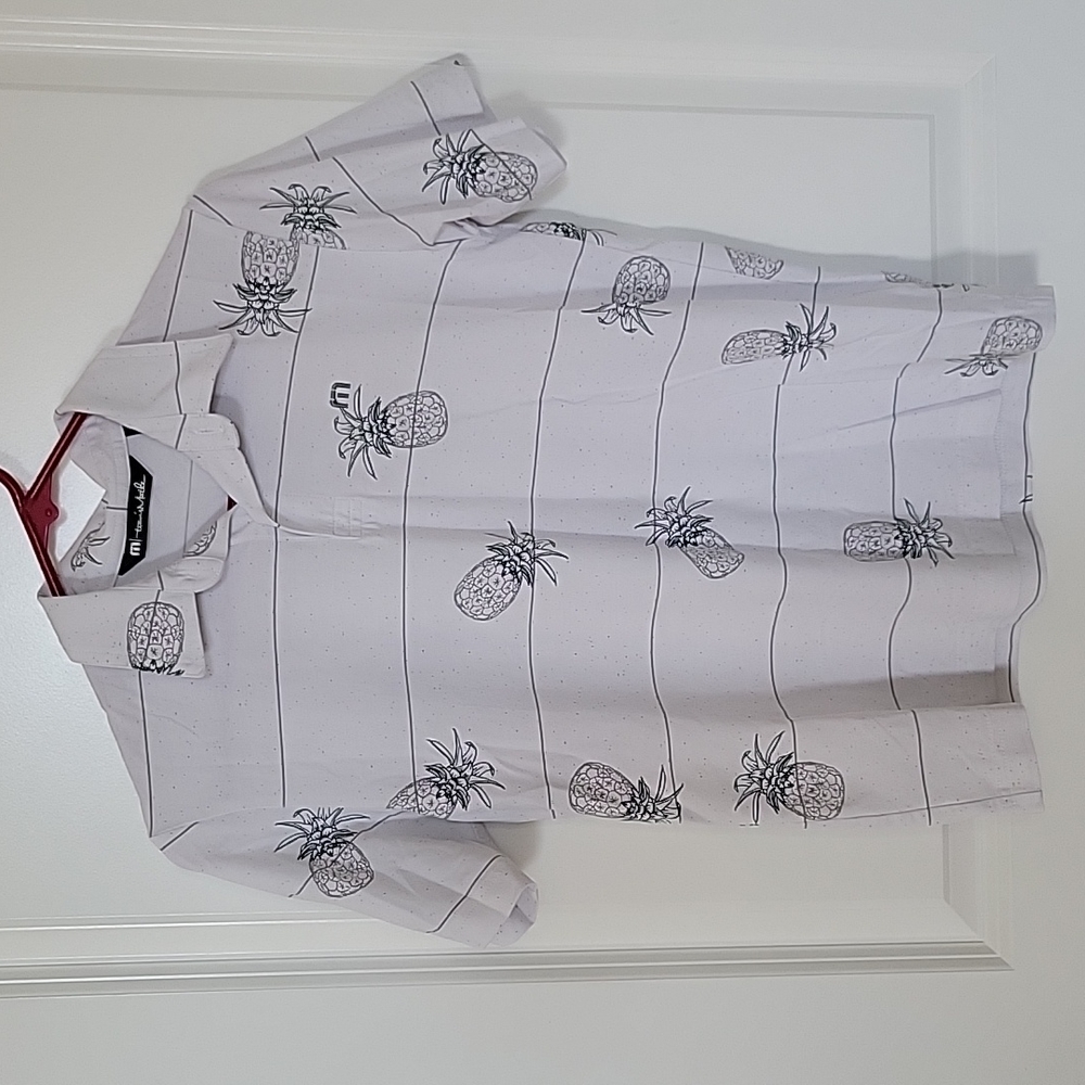 Boys Travis Mathew pineapple golf polo